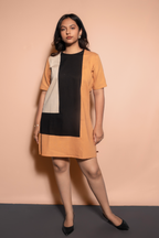 Boxed Colour Blocked Dress