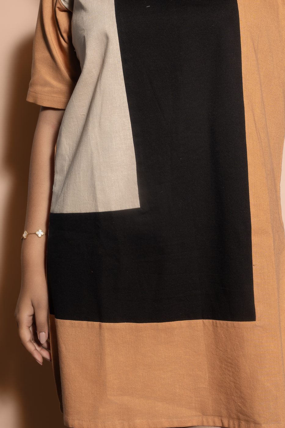Boxed Colour Blocked Dress