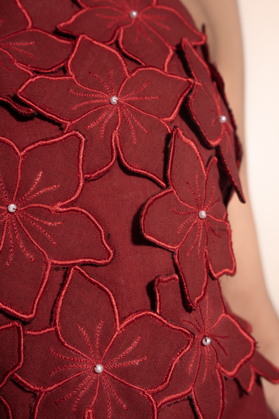 3D Floral Peplum Top