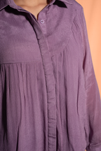 Asymmetric Chinnon Gathered Shirt