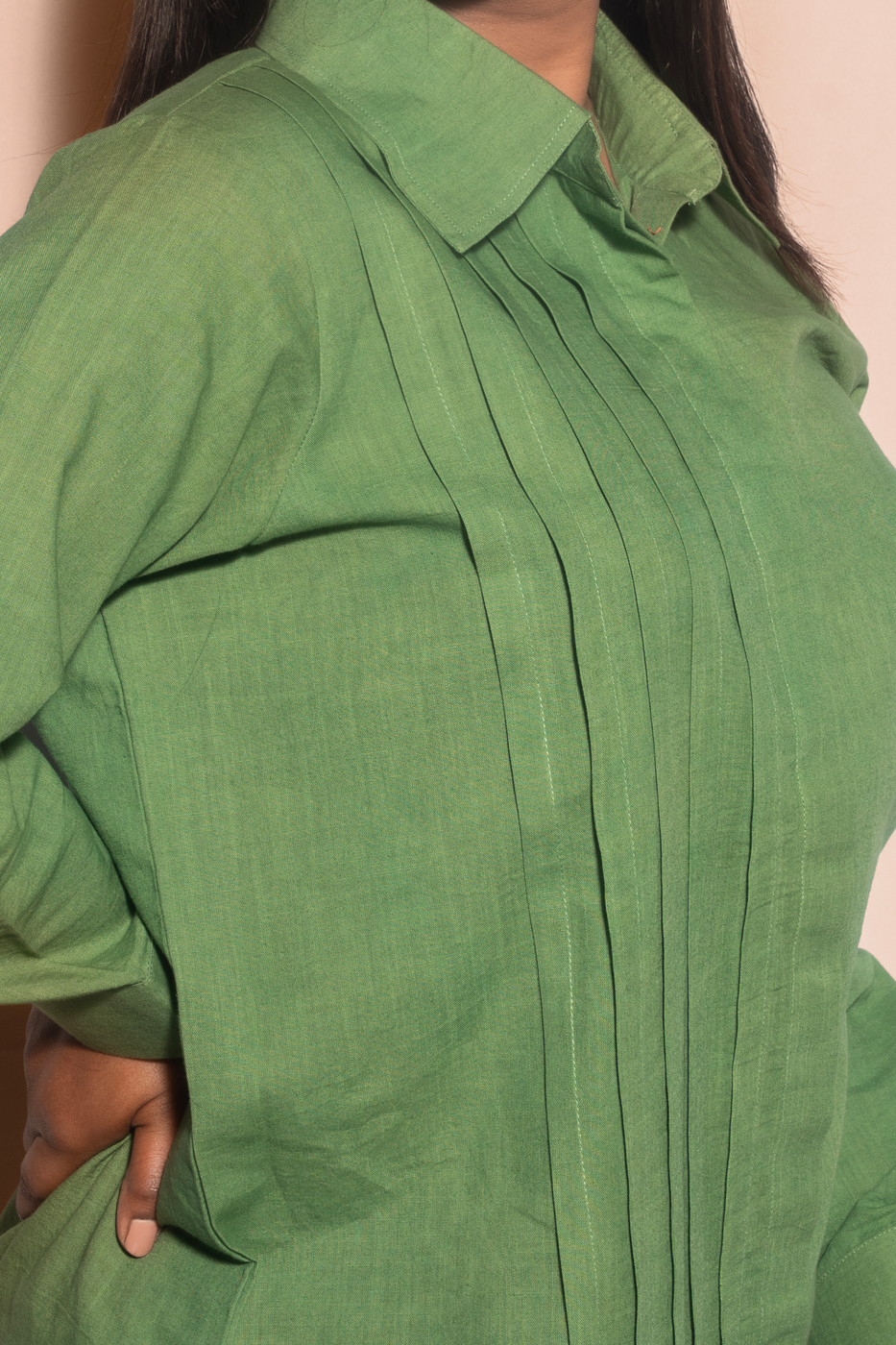 Pleated Asymmetric Shirt