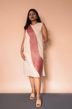 S curved Thread Work Dress