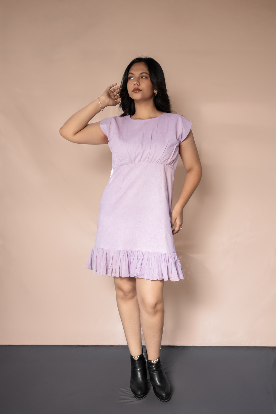 Checked Frill Dress