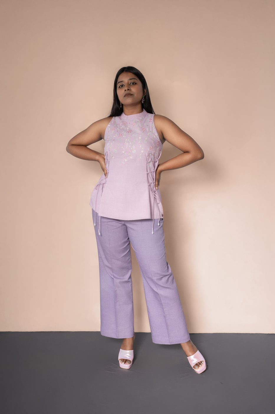 Floral Thread Work co-ord