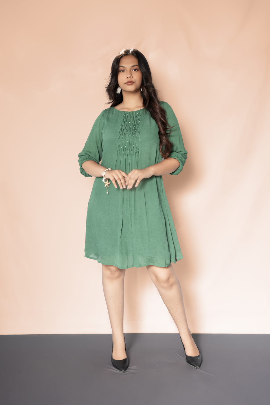 Smocked Front Dress
