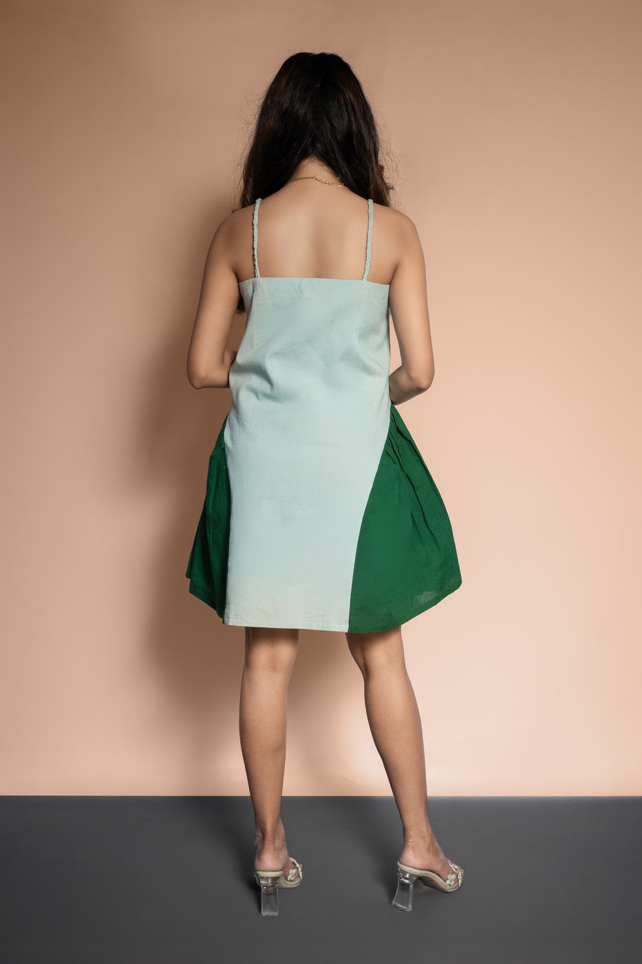 Flared Dual Color Dress