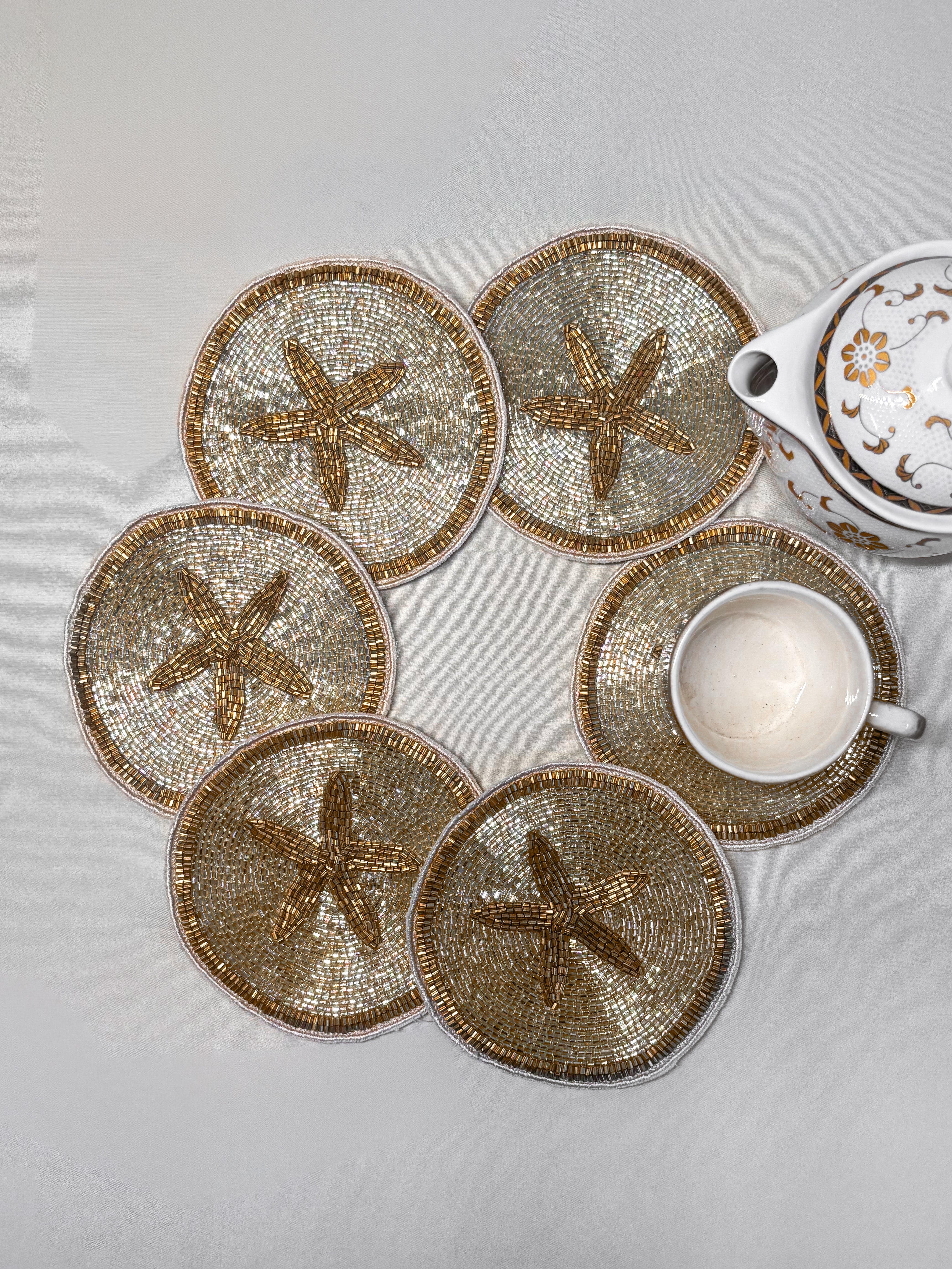 Starfish Golden Coaster set