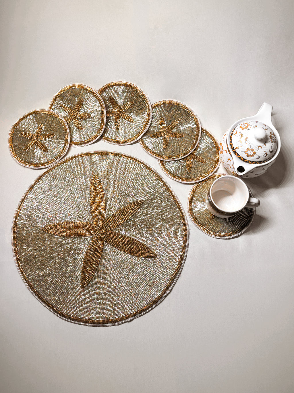 Starfish Golden Coaster set