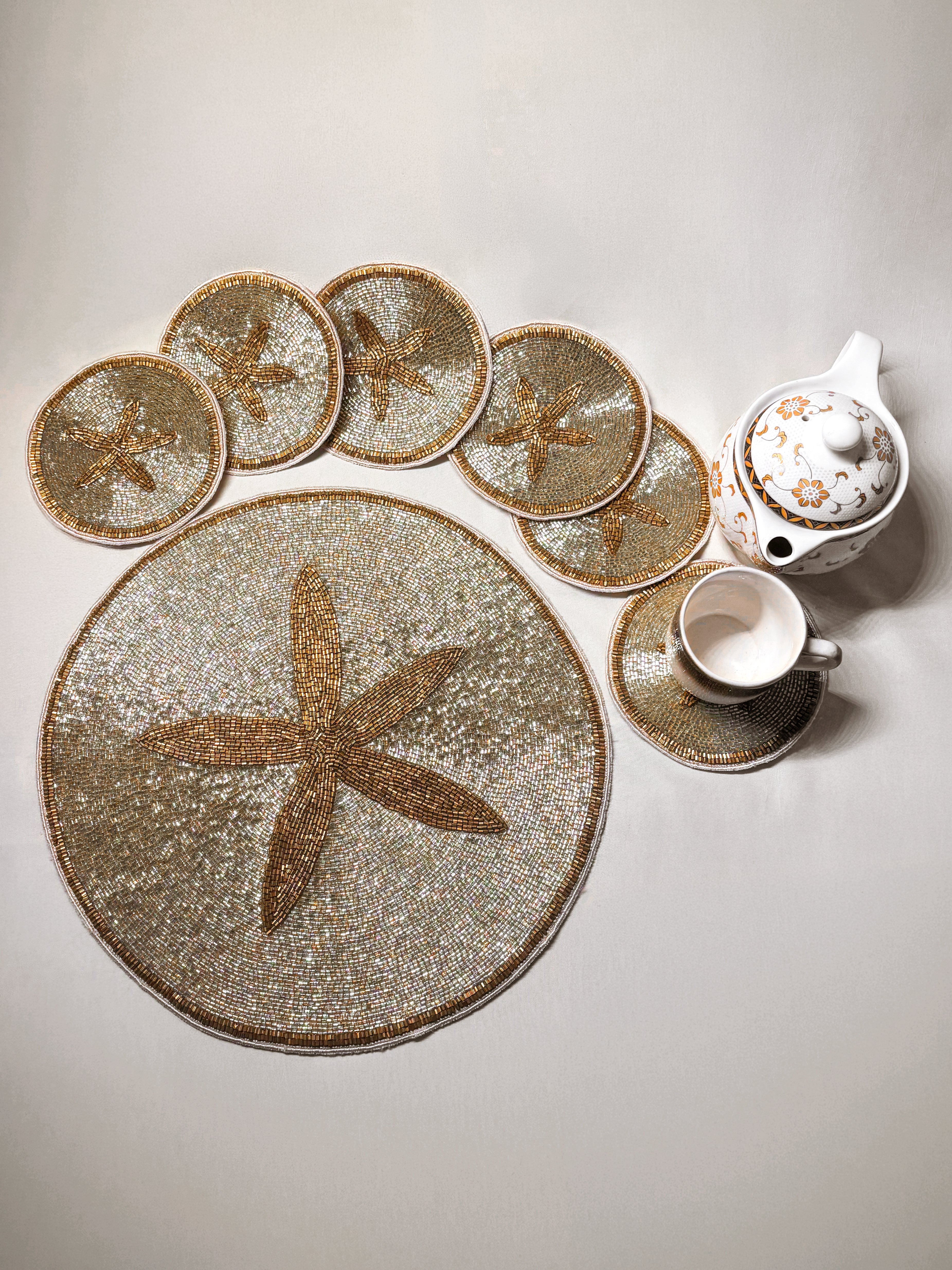 Starfish Golden Coaster set