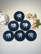 Elephant Blue Tablemat And Coasters