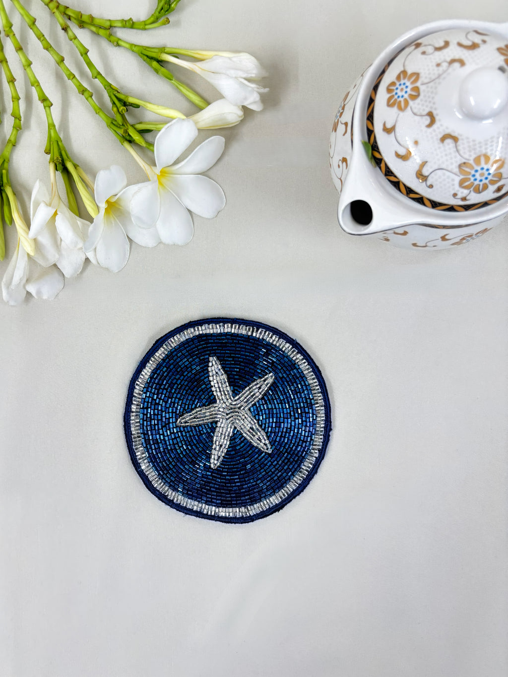 Starfish Blue Coaster set