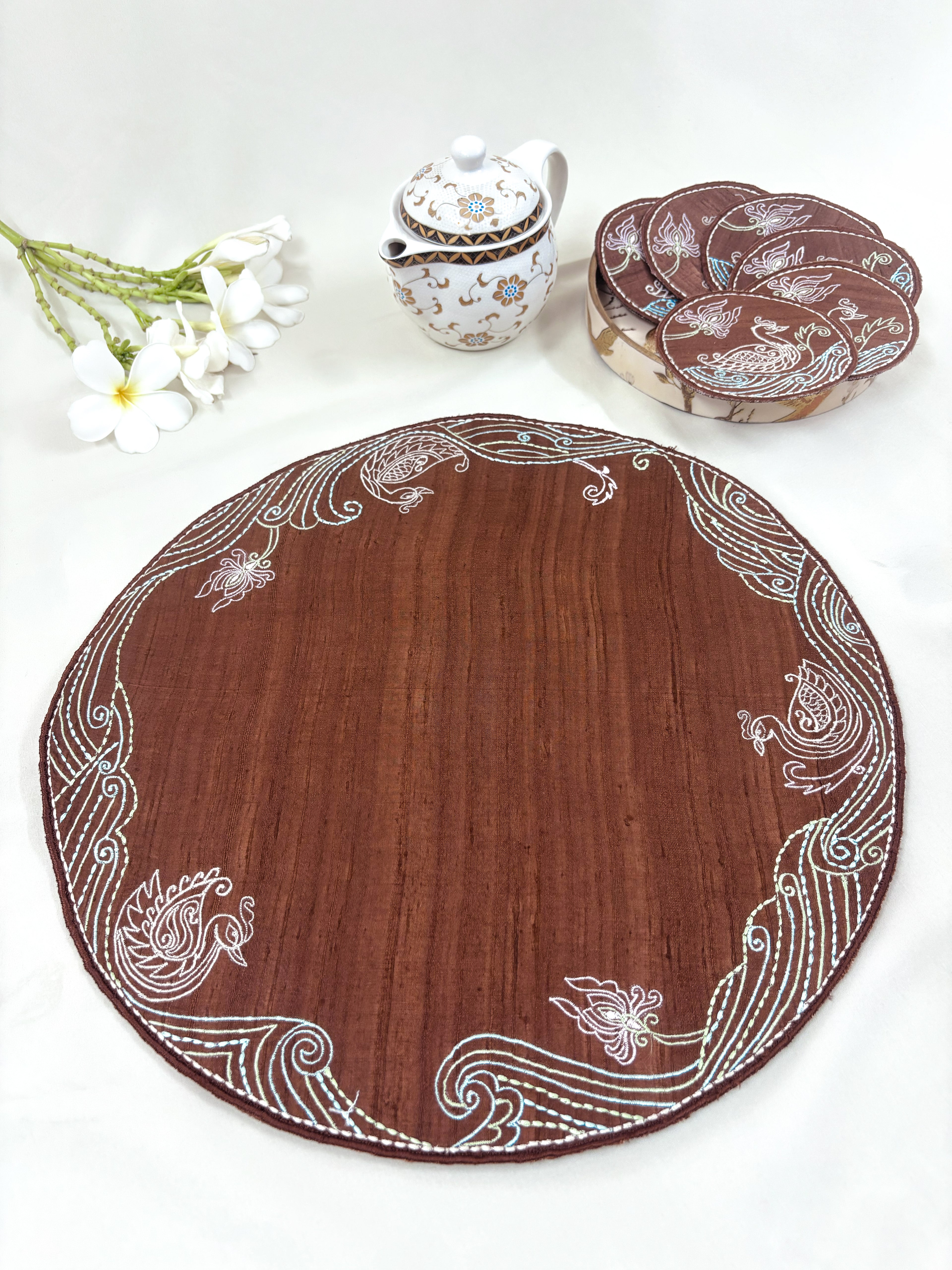 Swan Tablemat And Coaster