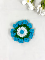 Crochet Blue Coaster Set