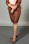 Open blazer with lion brooch - Bottom Only