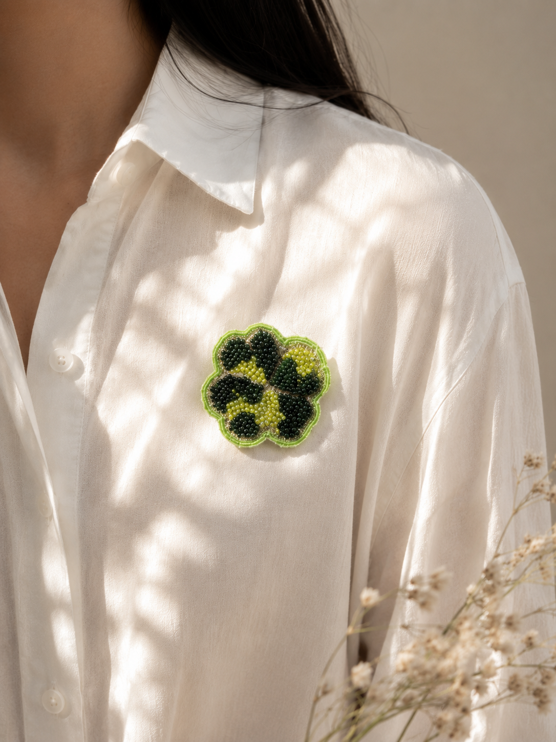 Clover Flower Brooch