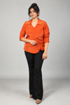 V-neck collared top
